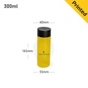 300ml PET Plastic Bottle with Black PP Cap 100/ctn