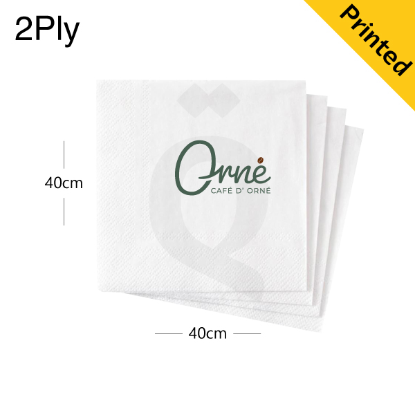 White Paper Napkin 40x40cm 2Ply 2000/ctn