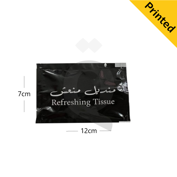 Black Wet Napkin WWS+MATT,(L),1000P 7*12cm