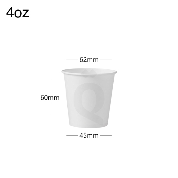 [001001] 4oz Single Wall White Paper Cup 1000/ctn