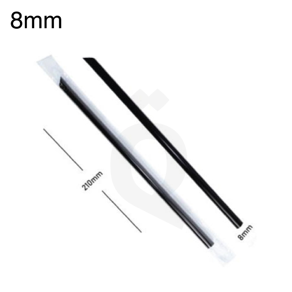 8*210mm Black Spike Straw Film Wrap 4000/Ctn