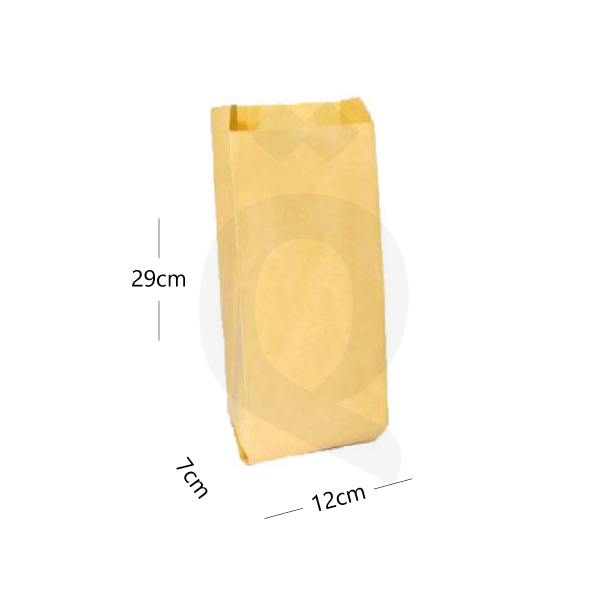 Satchel Kraft Paper Bag 12×7×29 cm 1000/ctn