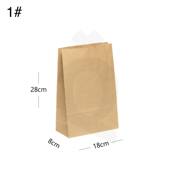 [003013] #1 Kraft Paper No Handle Bag Size 18x8x28cm 200/ctn