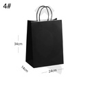 كيس #4 اسود ورق ابيض بيد ملفوفه مقاس 24*14*34 سم 200 حبة