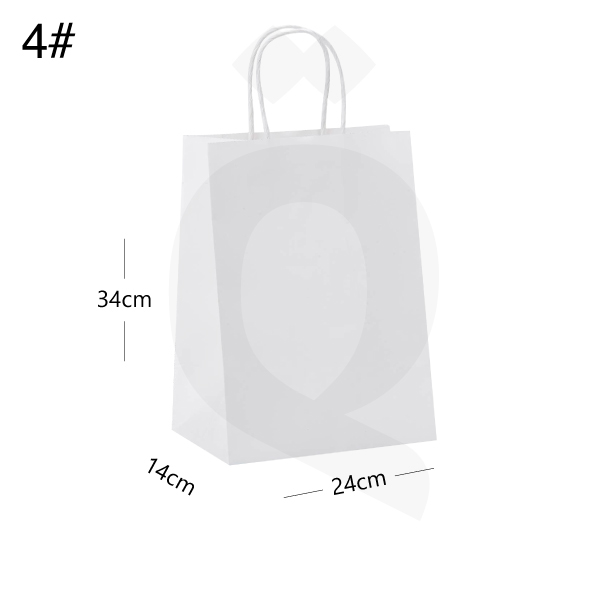 Browne Paper Twisted Handle Bag Printed Size 26x14x29cm