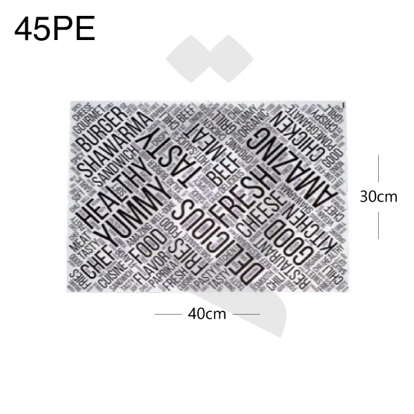 [003058] FOOD TASTY - 45PE Wrapping Paper 30*40cm 2000/ctn