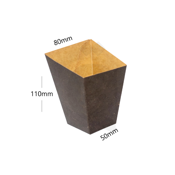 [004025] Fries Black - Kraft Paper Box 500/ctn