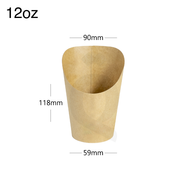 [004026] 12oz Kraft Paper Fries Cup 500/ctn