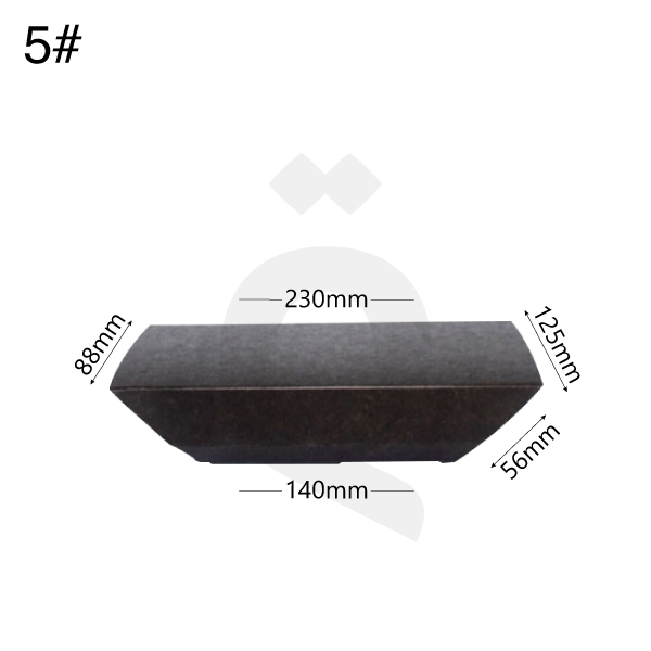 [004044] غلاف طبق طعام #5  اسود ورق كرافت 500  حبة