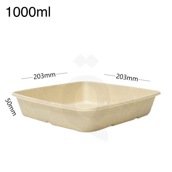 1000ml Bagasse Sugarcane Compartment Food Bowl 300/ctn