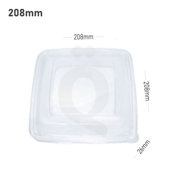 [004074] 208mm PET Plastic Sugarcane Bowl Lid 300/ctn