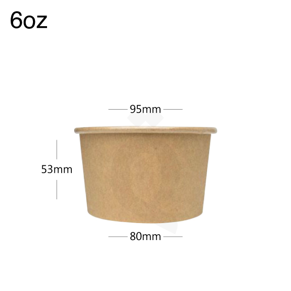 [005005] 6oz Kraft Paper Ice Cream Cup 1000/ctn