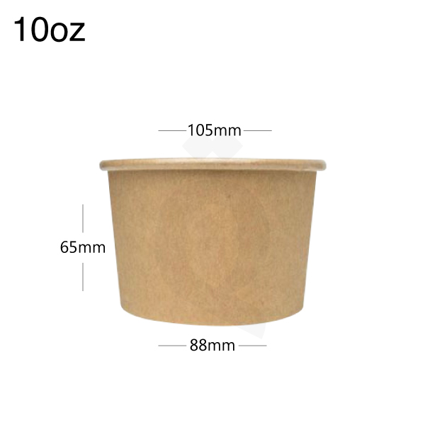 [005006] 10oz Kraft Paper Ice Cream Cup 1000/ctn