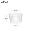 400ml White Paper Soup Cup 300/ctn0