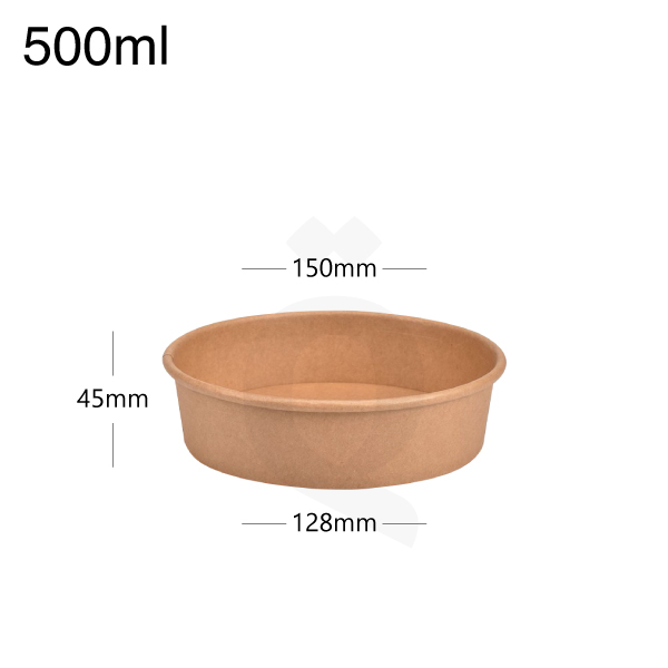 [005029] 500ml Kraft Paper Salad Bowl 300/ctn