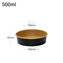 500ml Black - Kraft Paper Salad Bowl 300/ctn
