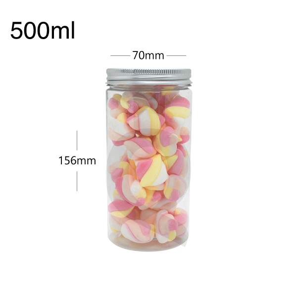 [007024] 500ml/70mm PET Plastic Jar Alu Cap 100/ctn