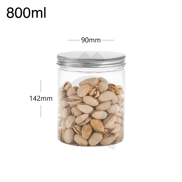 [007030] 800ml/90mm PET Plastic Jar Alu Cap 100/ctn
