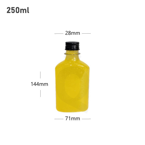 [007044] 250ml A PET Plastic Cold Brew Bottle Black Alu Cap 200/ctn
