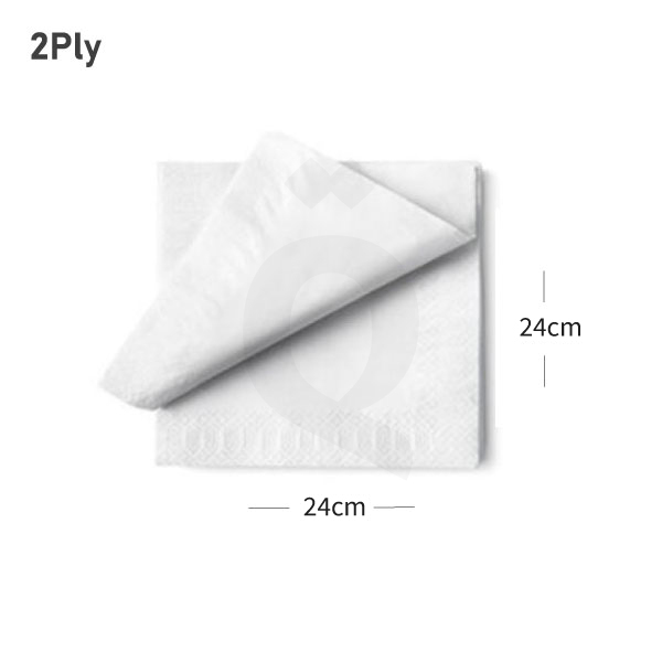 [009001] White Paper Napkin 24x24cm 2Ply 2000/ctn