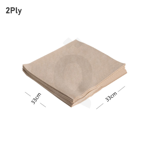 منديل 33×33 سم ورق بني طبقتين 2000 حبة