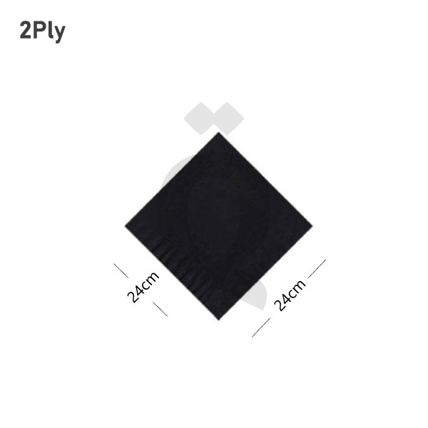 Black Paper Napkin 24x24cm 2Ply 2000pcs