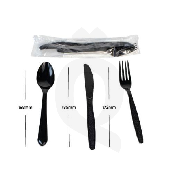PS Plastic Black Food Kit VIP Film Wrap 500/ctn