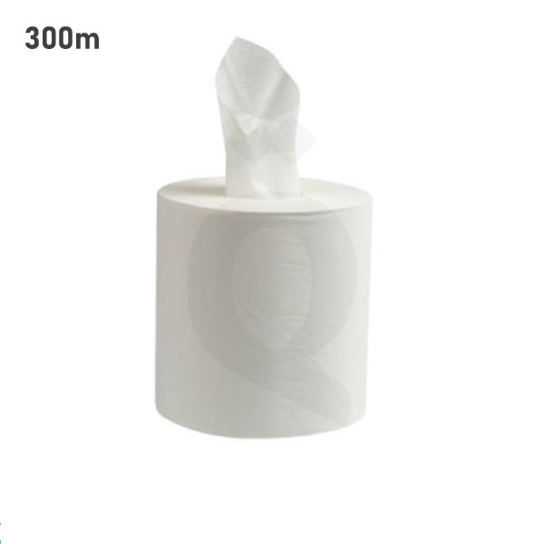 [008086] Maxi Roll White Paper Hand 350m 6/ctn