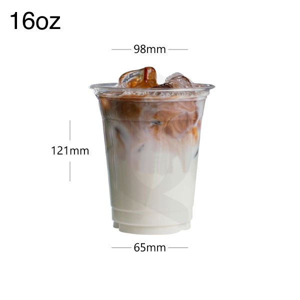 [002005] 16oz/98mm PET Plastic Cold Beverage Cup 1000/ctn