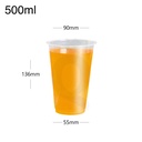 16oz 500ml PP Plastic Injection Cold Beverage Clear Cup 90m 500/ctn
