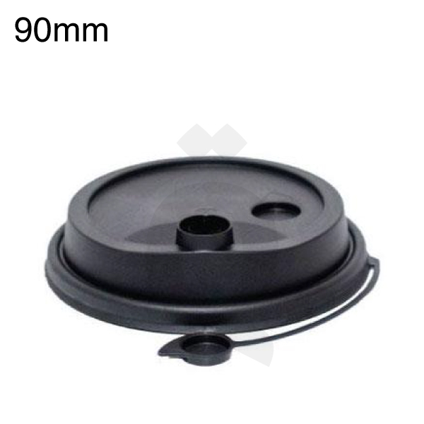 [002028] 90mm PP Plastic Matte Black Lid Connected 1000/ctn