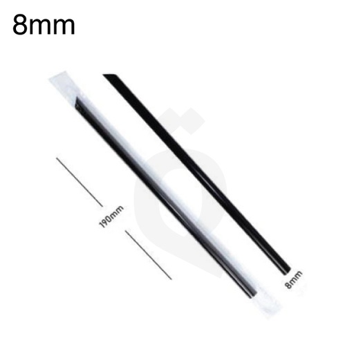 [002038] 8*190mm Black Spike Straw Film Wrap 4000/Ctn