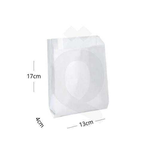 [003010] Satchel White Paper Bag 13×4×17 cm 1000/ctn