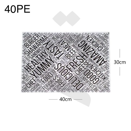[003059] FOOD TASTY - 40PE Wrapping Paper 30*40cm 2000/ctn