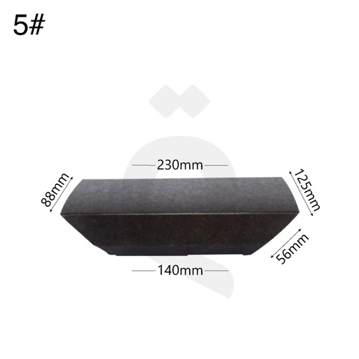 [004044] #5 Black - Kraft Paper Food Tray Sleeve 500/ctn