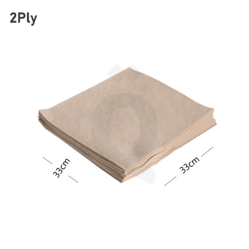 [009007] Browne Paper Napkin 33x33cm 2Ply 2000/ctn